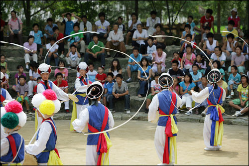 韓国 農楽 帽子